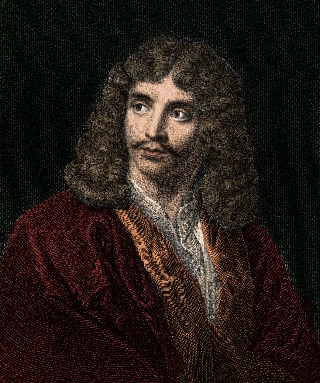 Jean Baptiste Poquelin Moliere 1622-1673 - gravering - 1800-tallet av Unknown artist