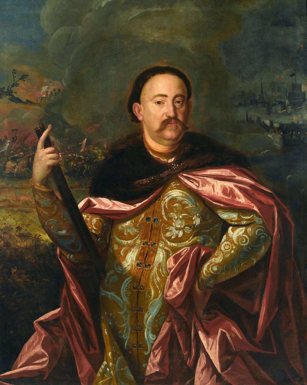 Jean III Sobieski - Portrett av John III Sobieski (1629-1696), konge av Polen og storhertug av Litauen - Anonym - Siste kvartal av 1600-tallet. - Olje på lerret - 128x108,5 - Wilanow Palace Museum av Unknown artist