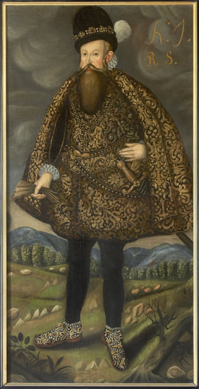 Jean III roi de Suede - Portrett av kongen John III av Sverige (1537-1592), Anonym . Olje på lerret. Mål: 195x98 cm. Nationalmuseum Stockholm av Unknown artist