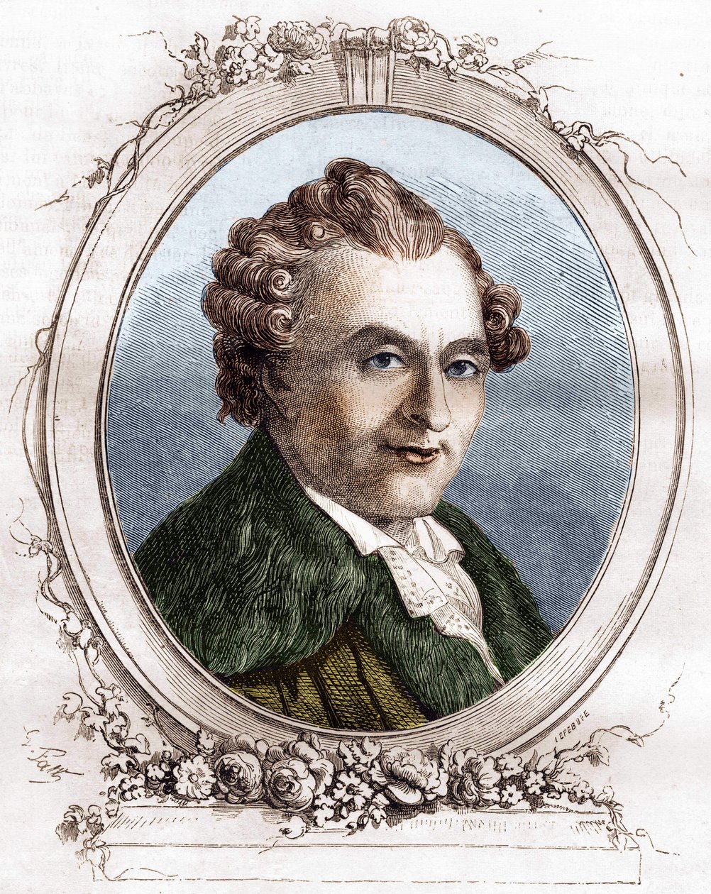 Jean Michel Sedaine. Fransk dramatisk forfatter 1719-1797. av Unknown artist