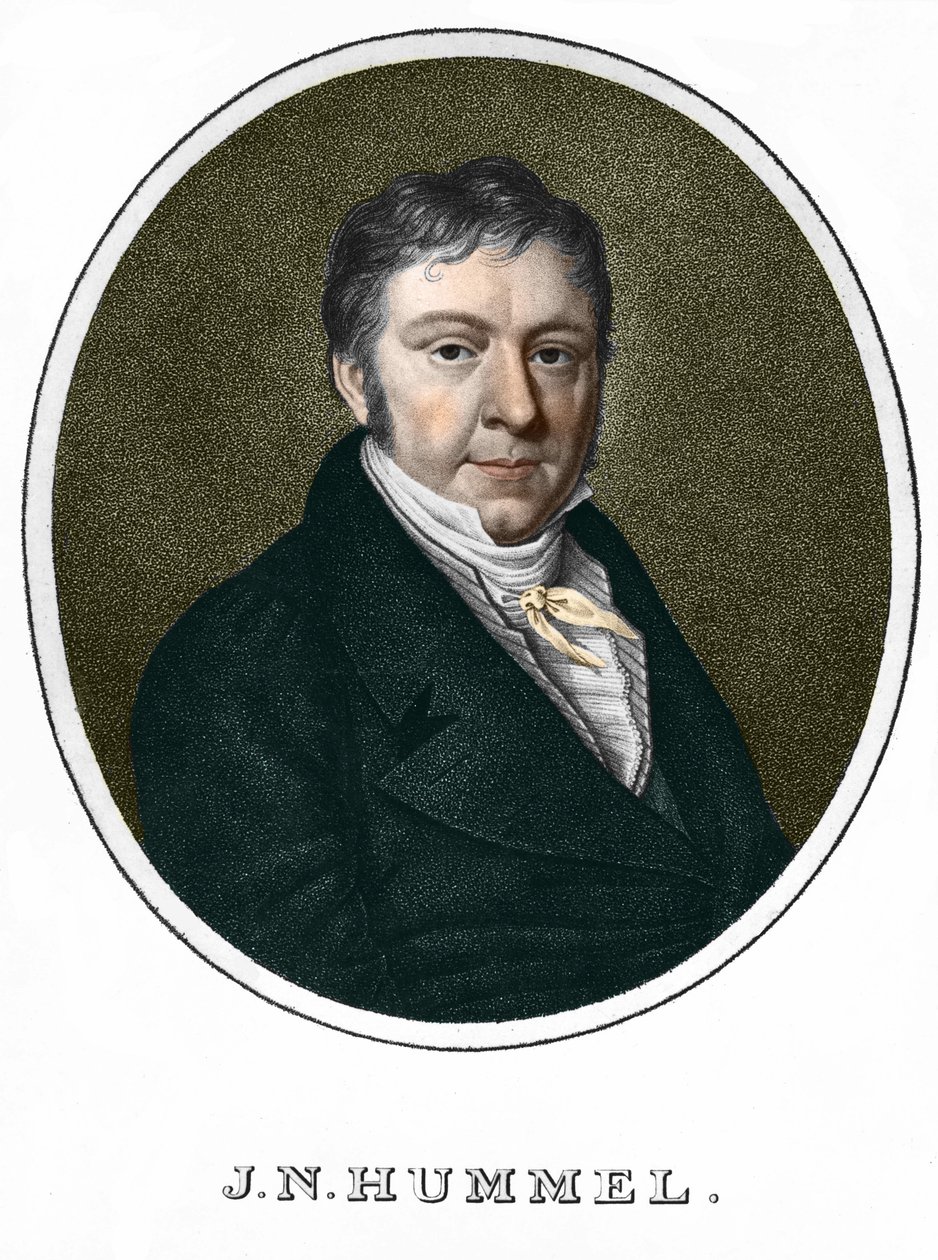 Jean Nepomucene (Jean-Nepomucene) Hummel (Johann Nepomuk Hummel) (1778-1837). Østerriksk pianist og komponist av Unknown artist