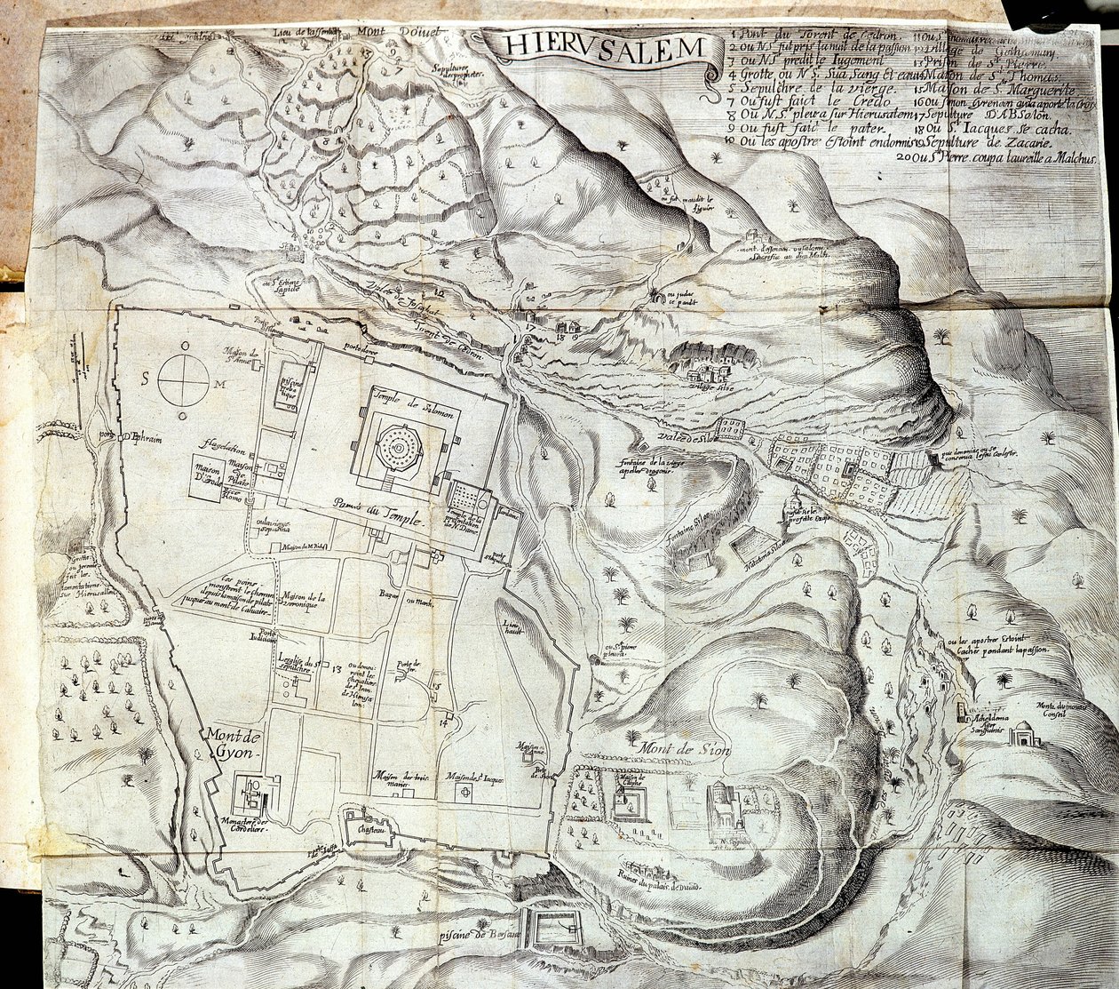 Jerusalem - i "" Levantens reise utført etter kongens befaling i år 1621", redigert i 1629 av Unknown artist