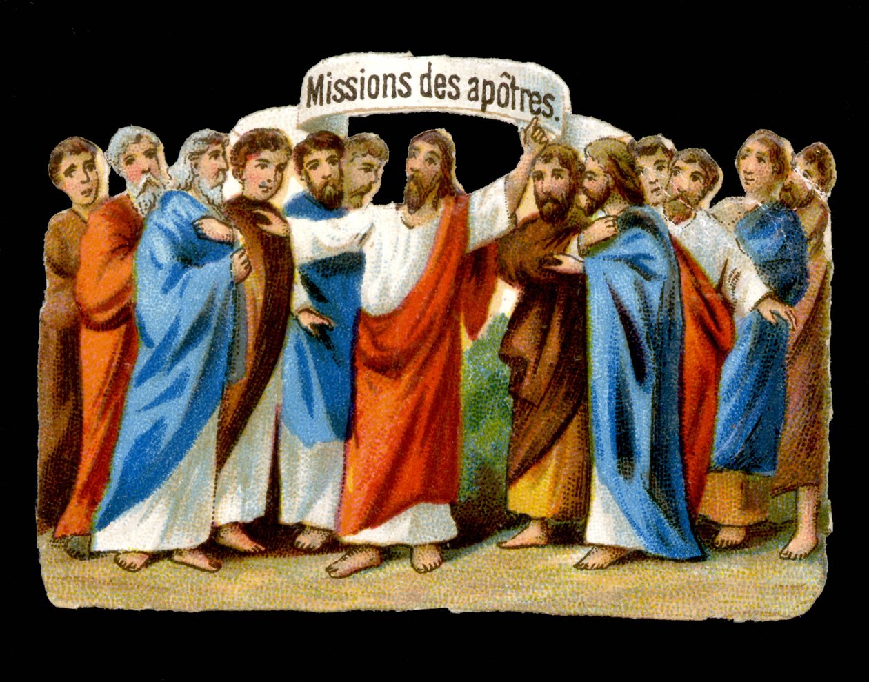 Jesus overlater oppdragene deres til apostlene - Chromo. av Unknown artist