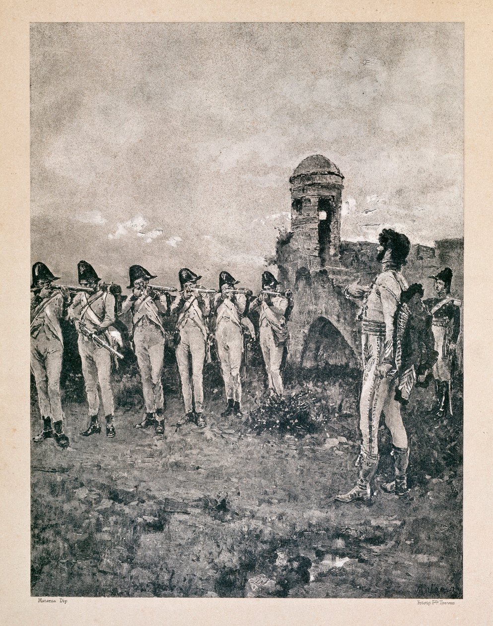 Joachim Murat (1767-1815), marechal av Frankrike, konge av Napoli, skjøt 13.10.1815 i Calabria Utskrifter fra perioden. av Unknown artist