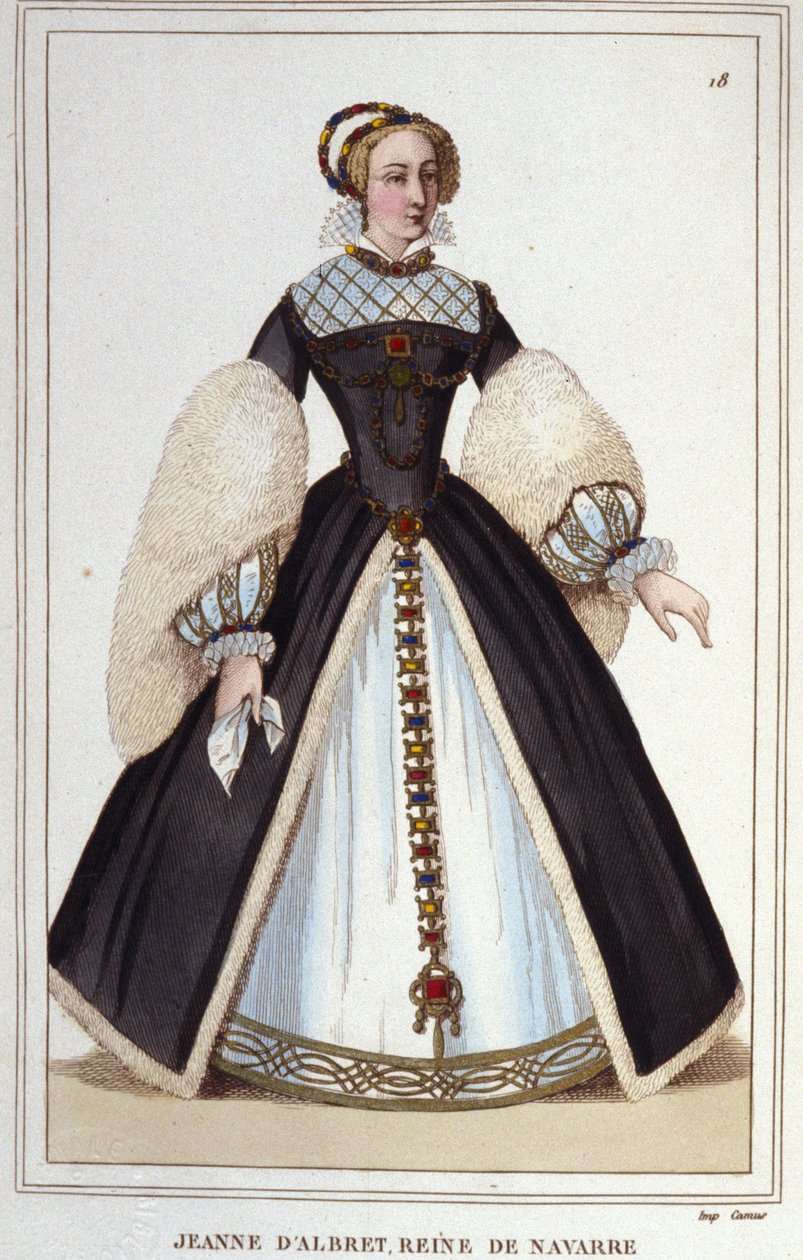 Jeanne av Albret (1528-1572), dronning av Navarra fra 1555 til 1572. av Unknown artist