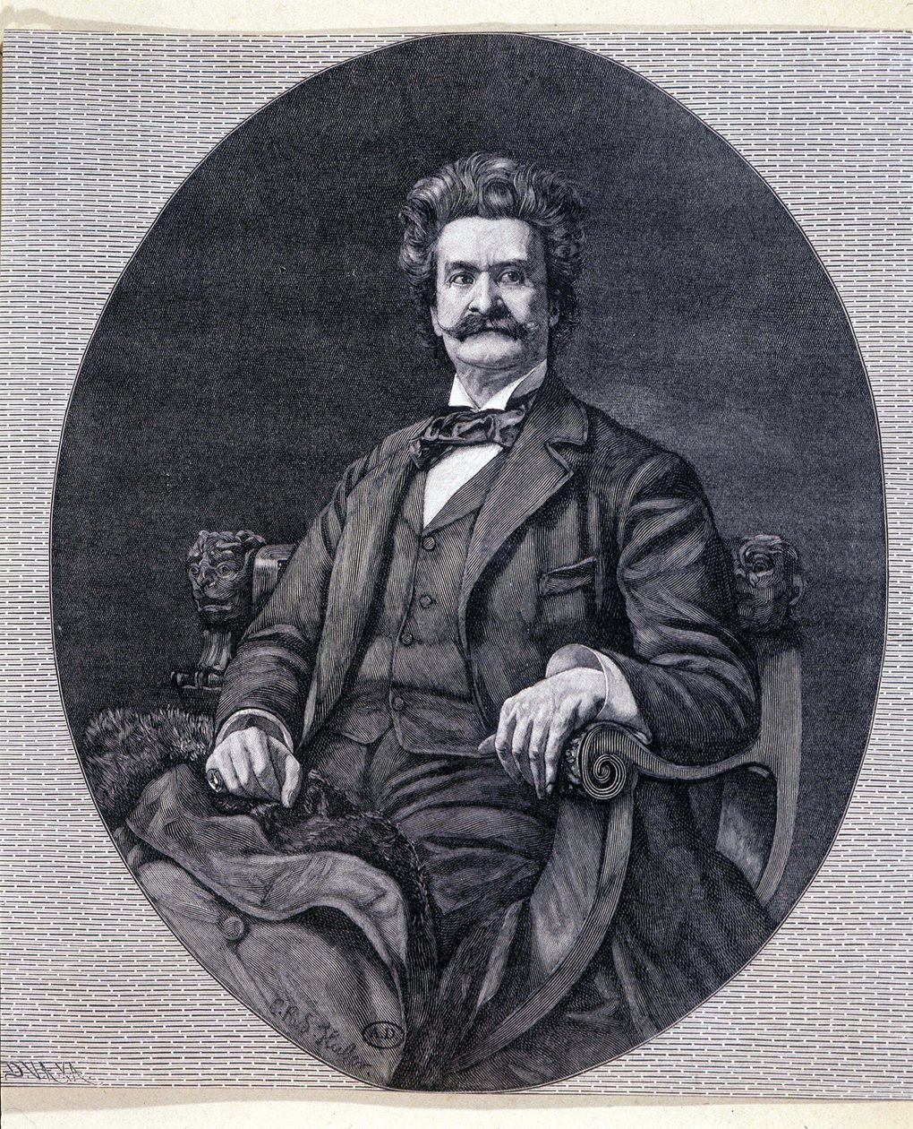 Johann II Strauss jr. (1825-1899), østerriksk musiker. av Unknown artist