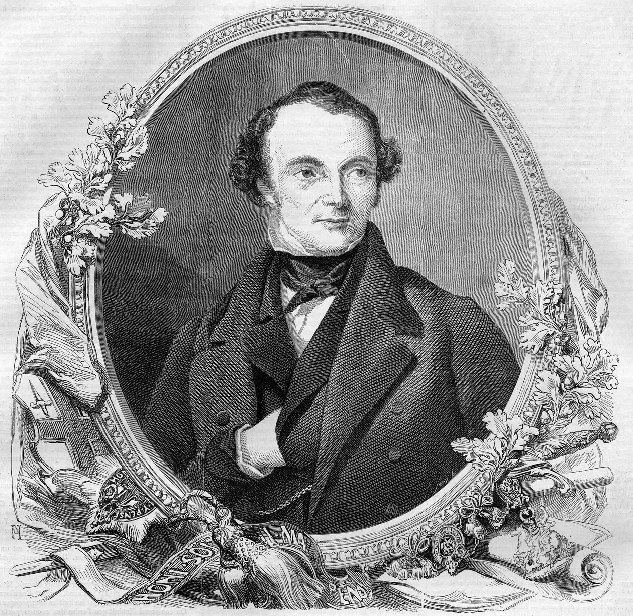 John Russell (1792-1878), britisk politikergravering fra 1860. av Unknown artist