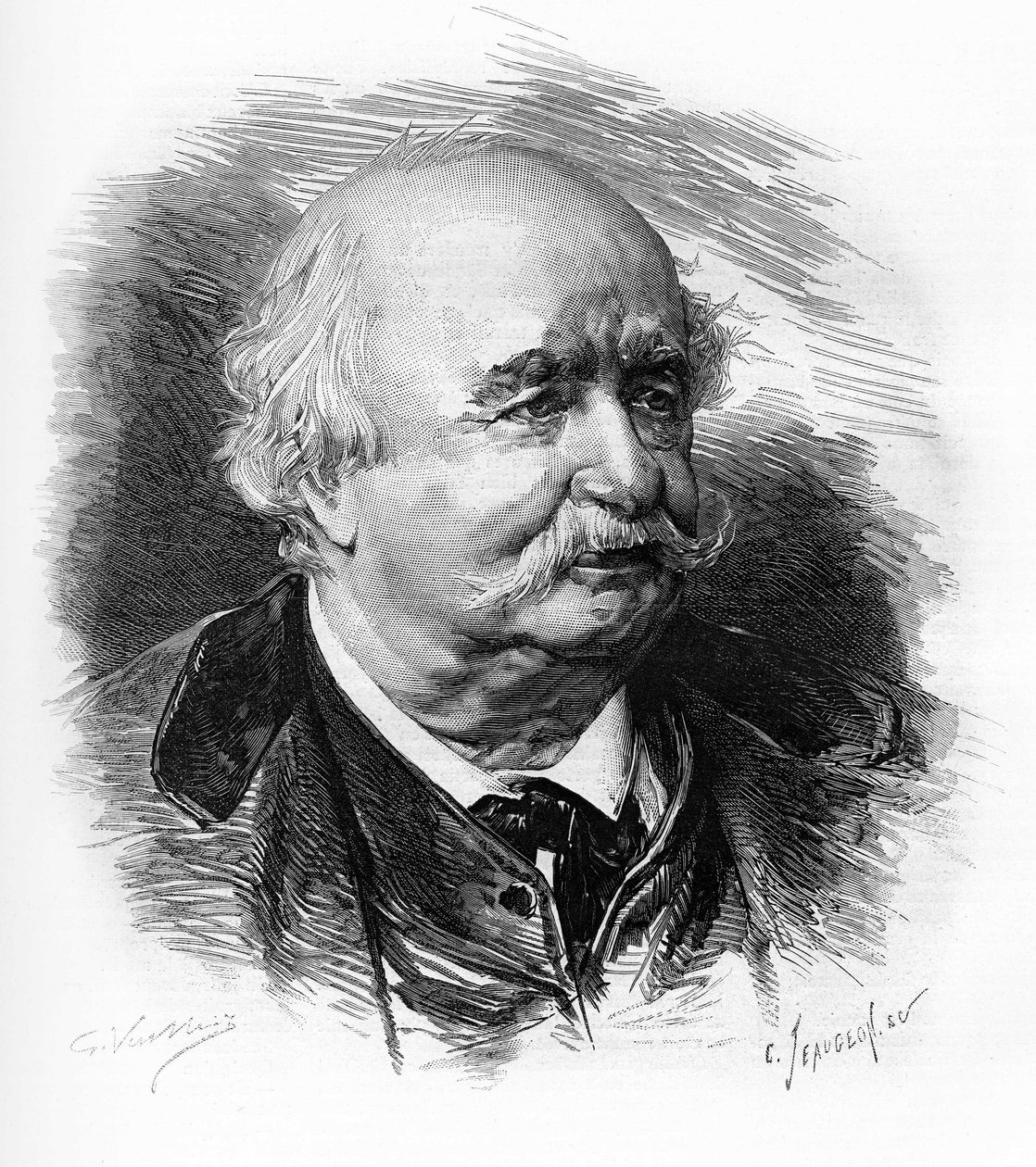 Jules Sandeau (1811-1883), fransk forfatter, romanforfatter og dramatiker. av Unknown artist