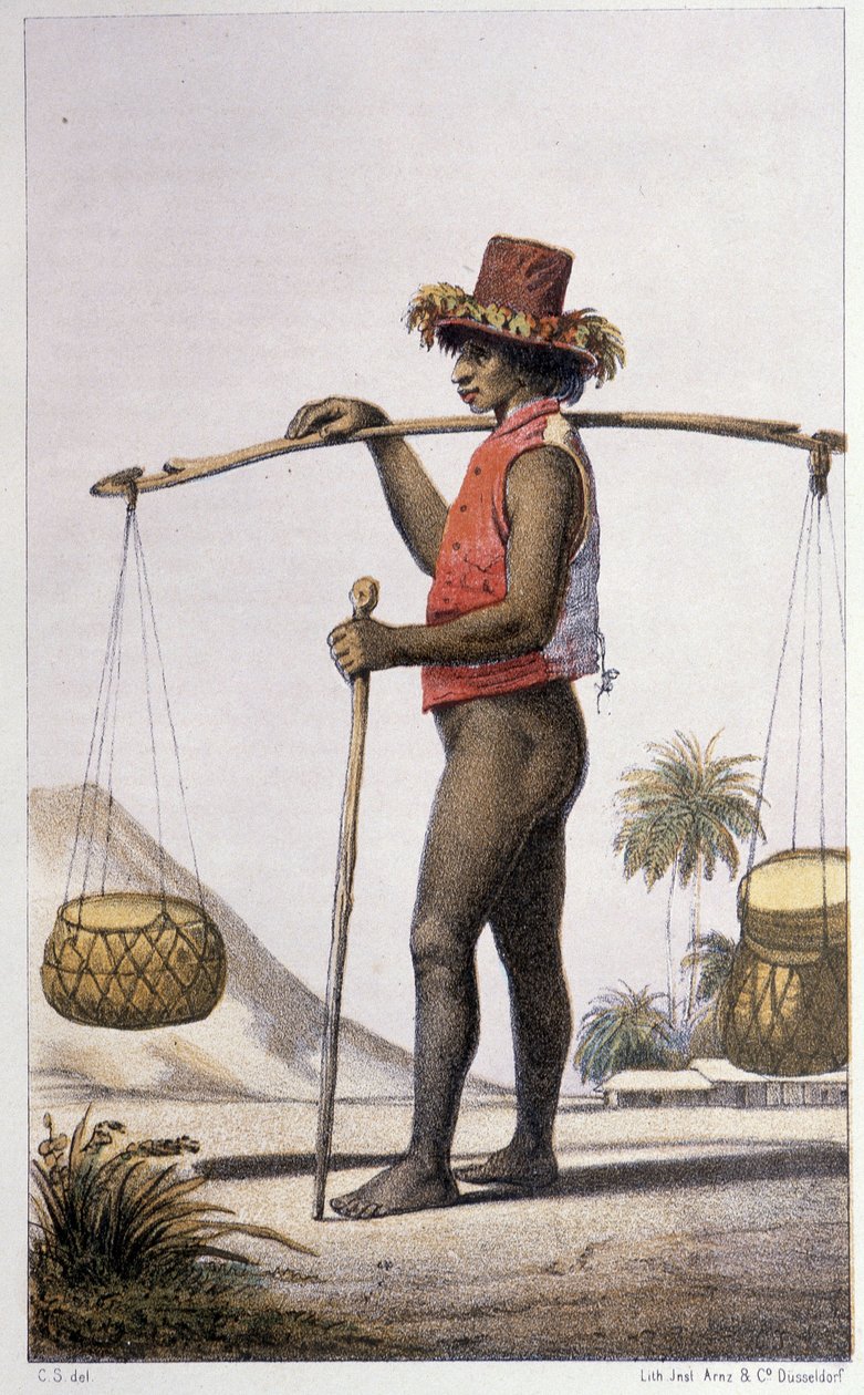 Kanak, Honolulu - i "" Første svenske jordomseiling "" av Skogman Carl Johan Alfred, red. Stockhlom, Adolf Bonnier av Unknown artist