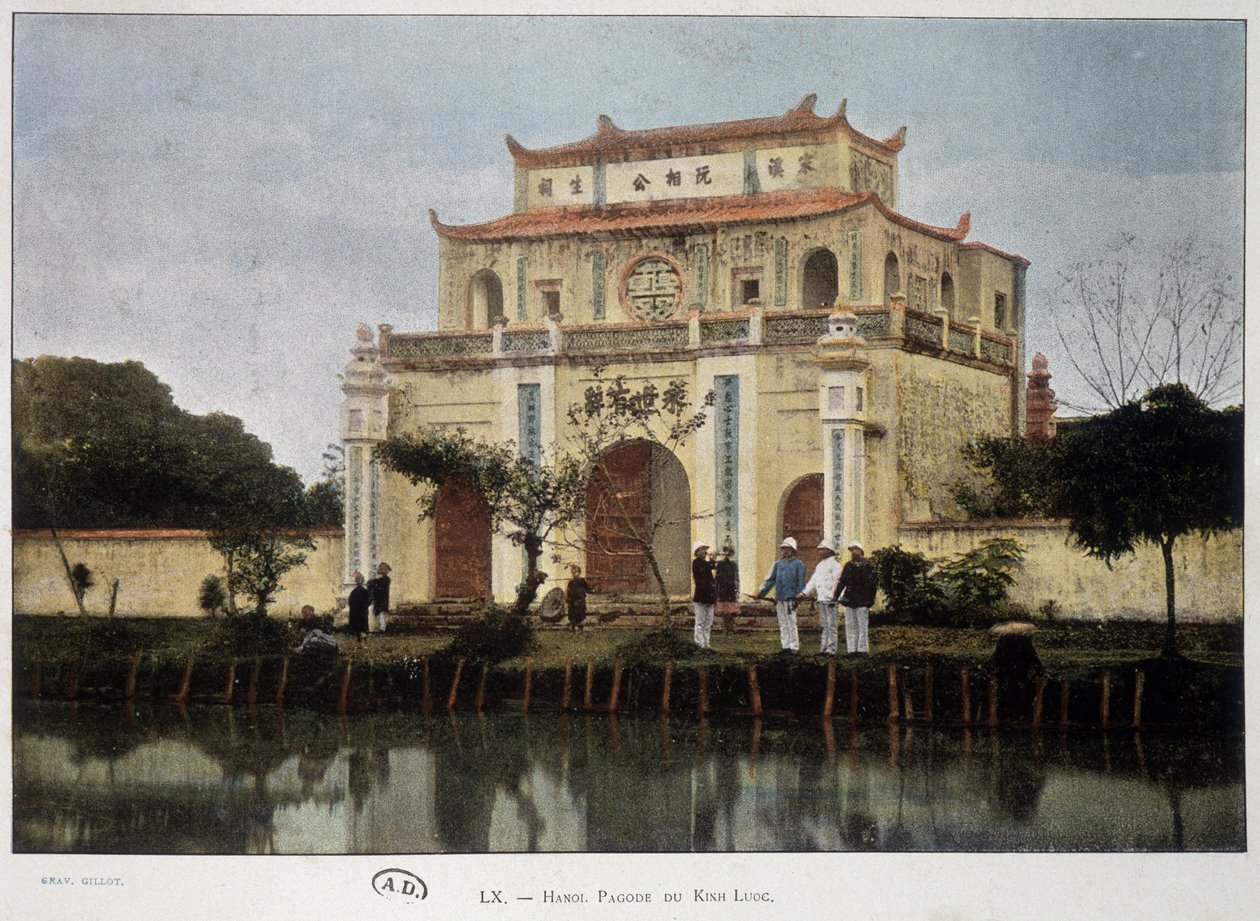 Kinh-Luc Pagoda (Khin Luoc), Hanoi, ca. 1895. av Unknown artist