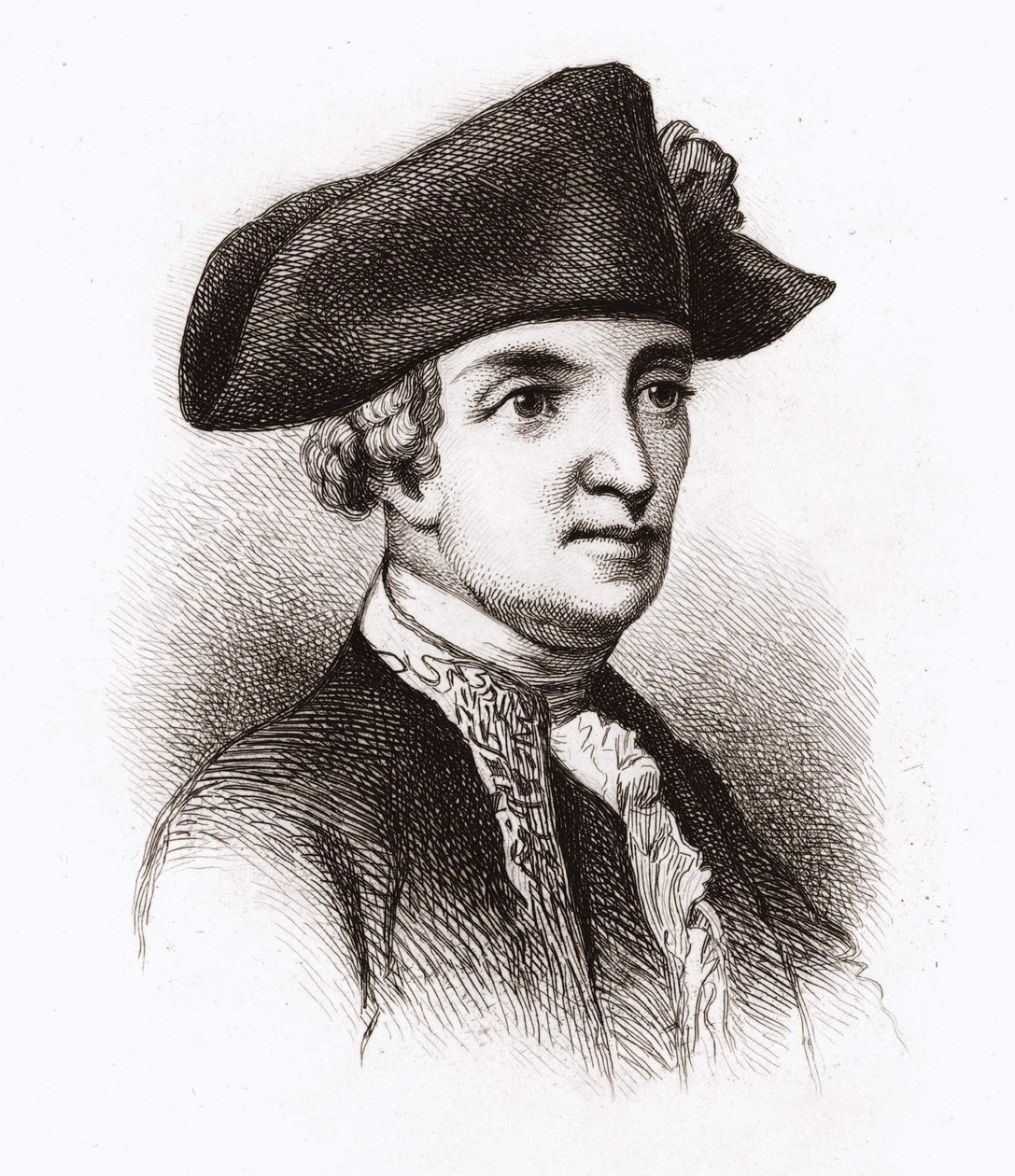 Knight of Chastellux, portrait of François Jean, Marquis of Chastellux (1734 - 1788), French writer and military - grav. 19th century. av Unknown artist