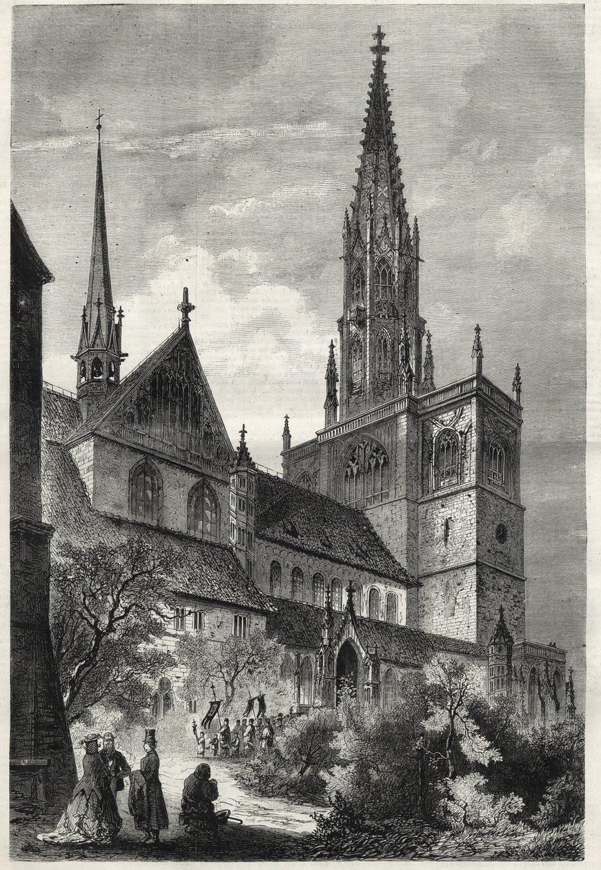 Konstanzer Munster - Konstanz Minster eller Konstanz-katedralen - Tyskland - Cathedrale Notre-Dame (Notre Dame) de Constance - 1868 - av Unknown artist
