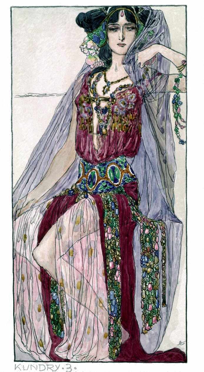 Kundry-kostymer til Richard Wagners opera «Parsifal». Wien. av Unknown Artist