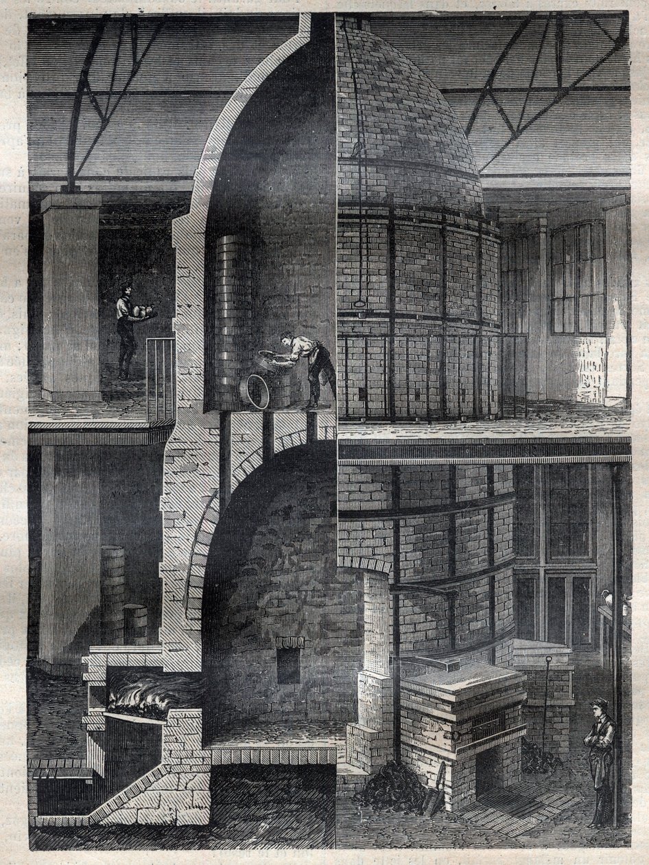 La fabrication des vases a la manufacture de Sevres - Engraving In “La Science francaise”” av Unknown artist