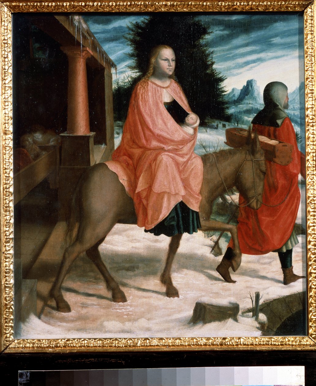 ""The Flight into Egypt"" (The Flight into Egypt) Maleri av uidentifisert kunstner fra 1400-tallet. Pushkin-museet, Moskva av Unknown artist