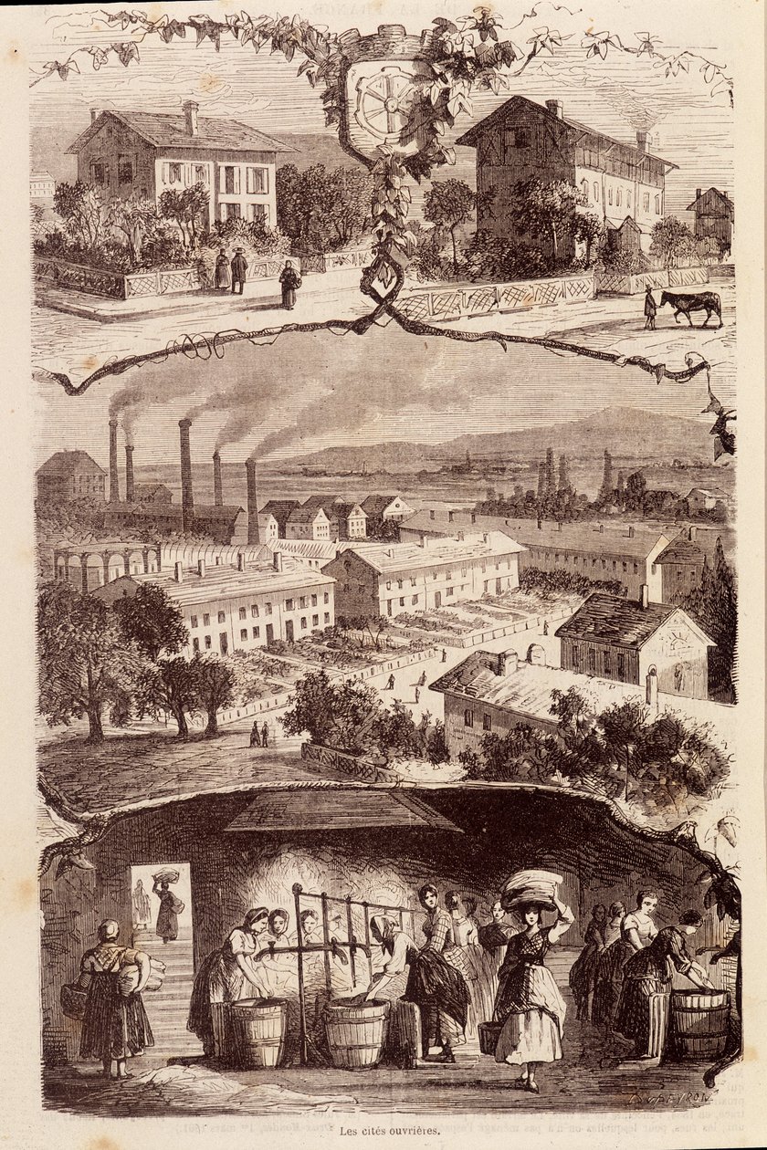 Labour siterer i Frankrike på 1800-tallet. av Unknown artist