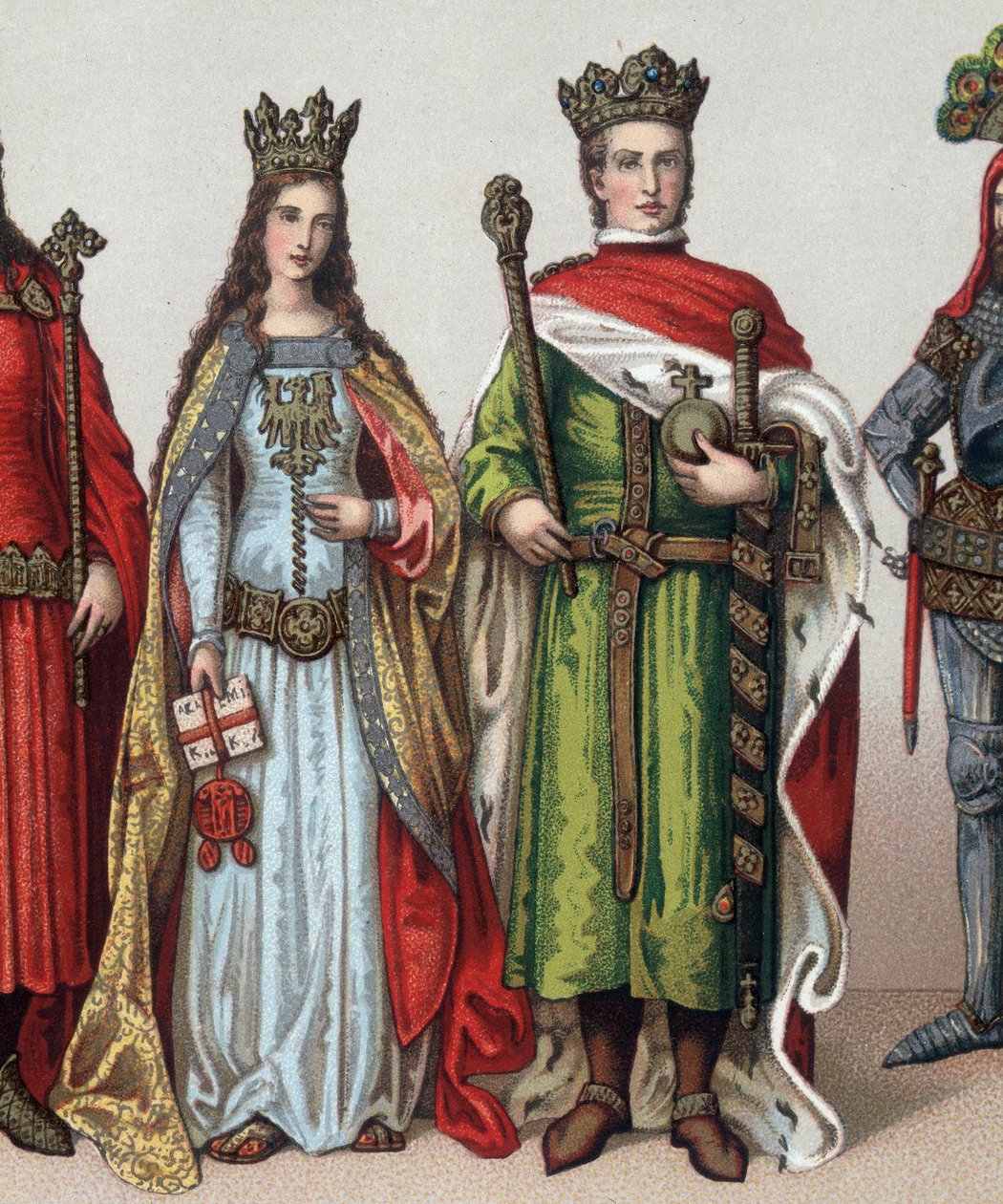 Ladislas II eller V Jagellon (1350-1434), storhertug av Litauen og konge av Polen. Kromolitografi fra 1800-tallet. av Unknown artist