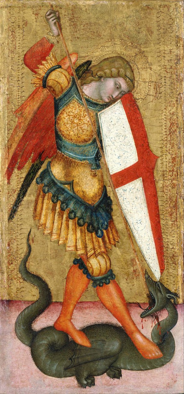 ""Erkeengelen Saint Michael"" Anonymt maleri 1300-tallets nasjonalmuseum for vestlig kunst, Tokyo, Japan av Unknown artist