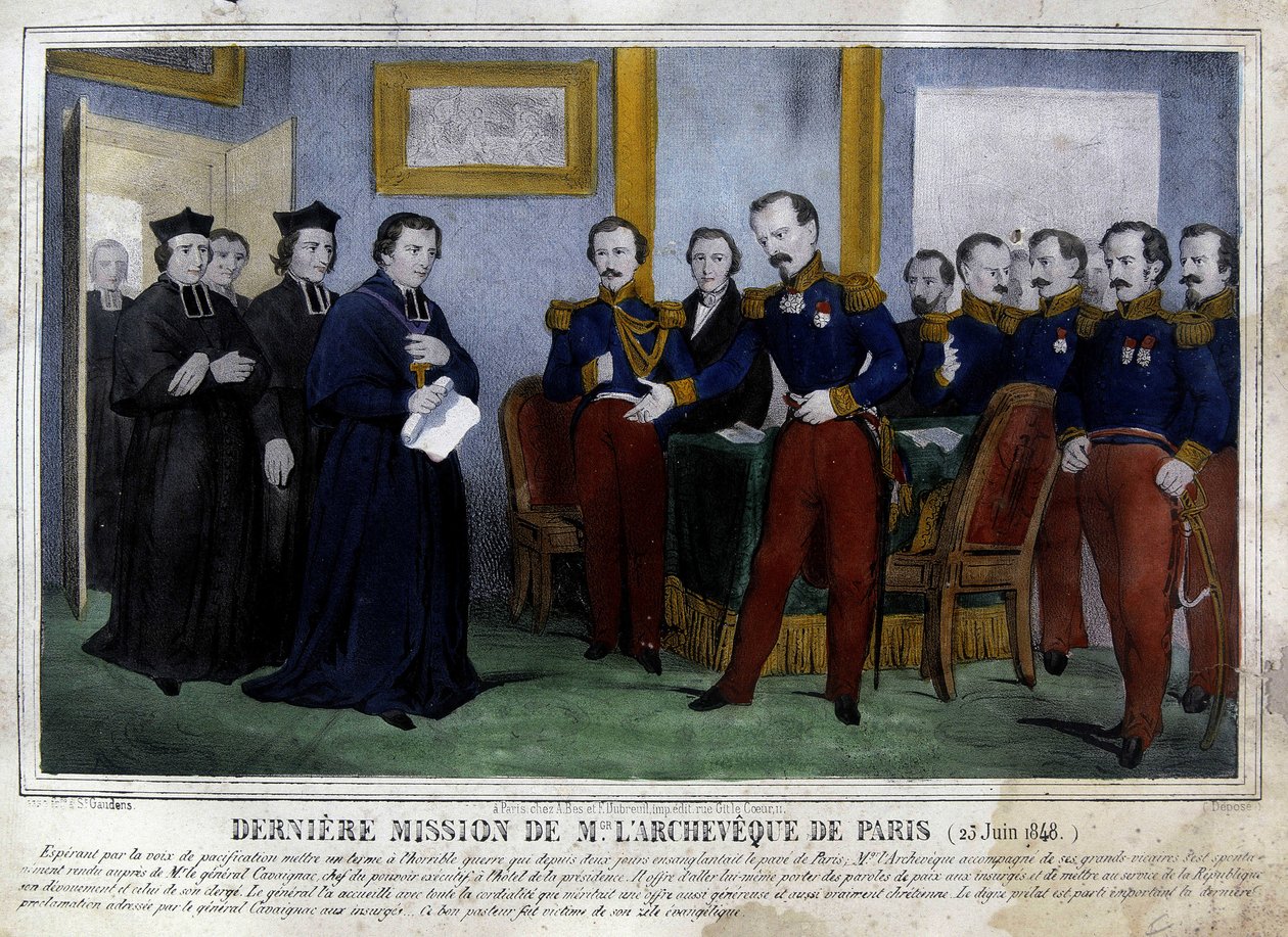 Siste oppdrag fra Archeveque of Paris (25. juni 1848) av Unknown artist