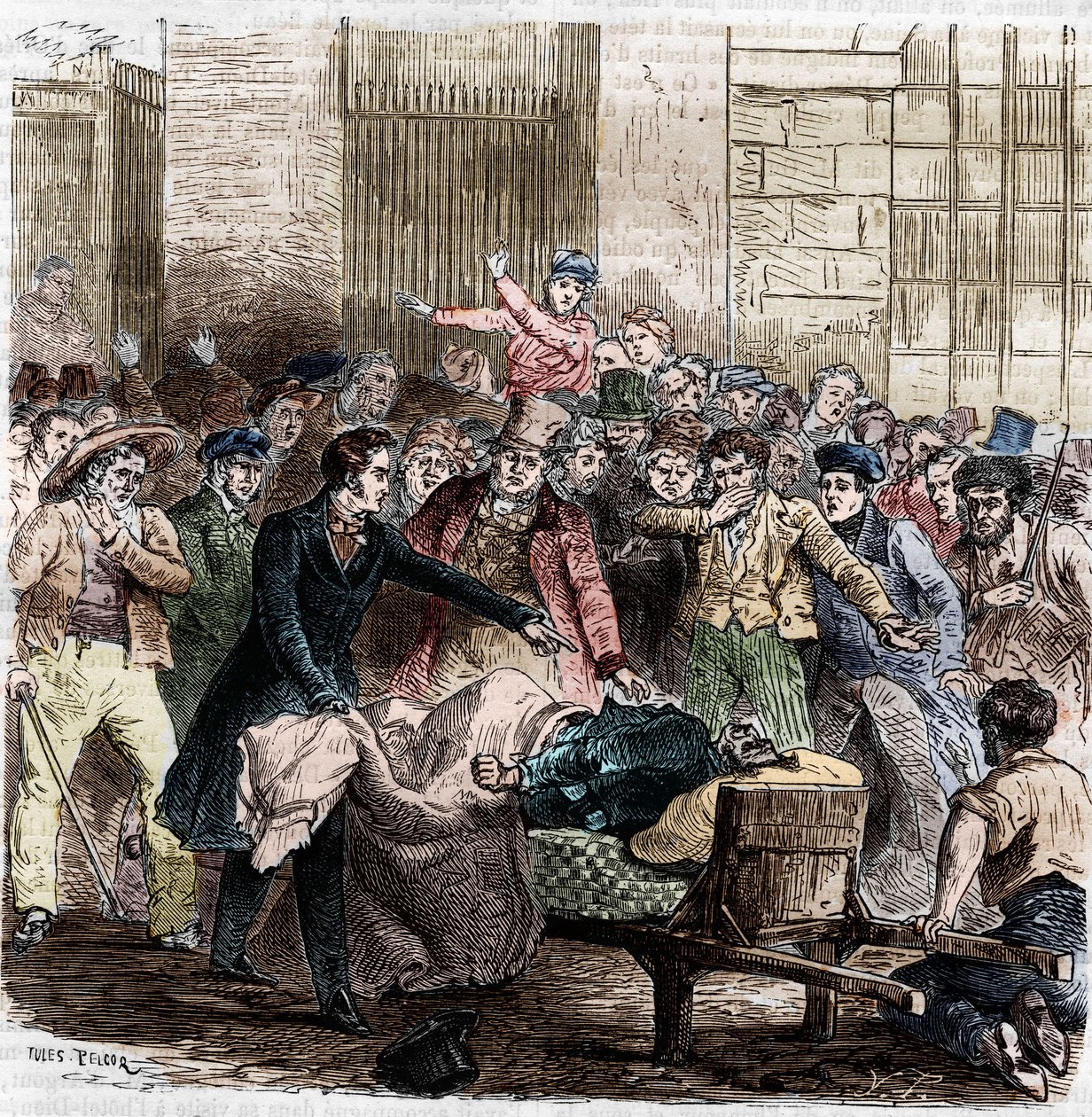 Le Cholera, Paris, April 1832. av Unknown artist