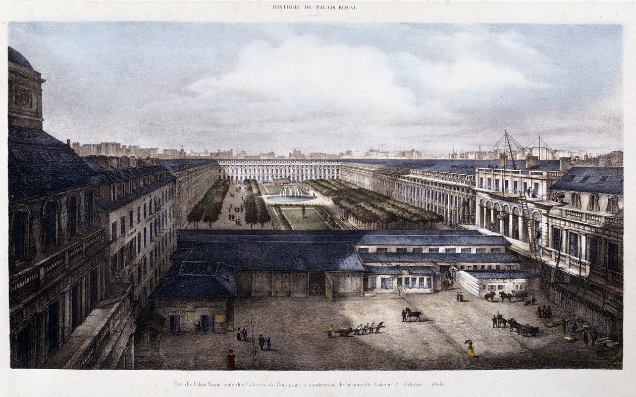 Le Palais-Royal før 1828 av Unknown artist