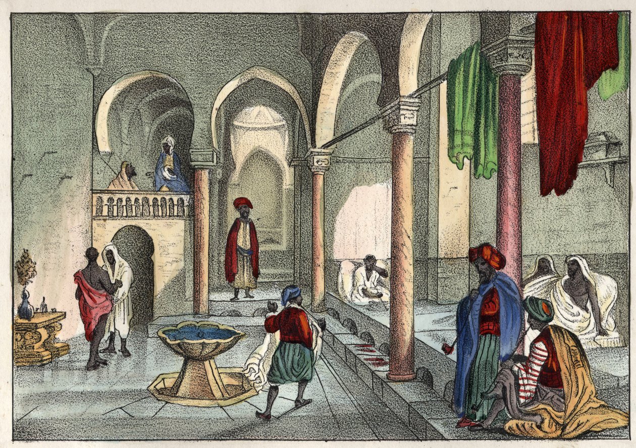 Le bain moure (bain public) à Algiers circa 1830. in” L