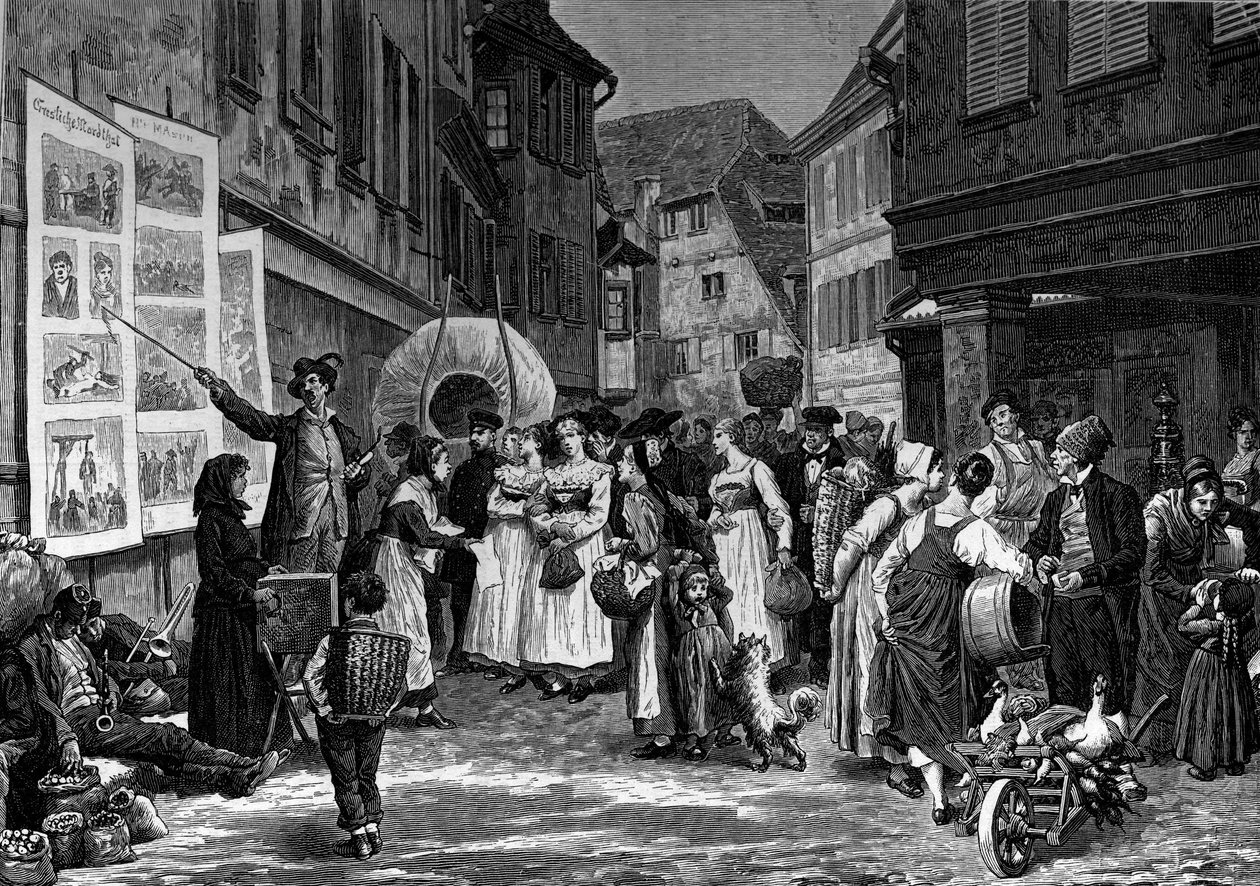 Lammesangeren i Alsace. Gravering i «The Journal of Youth»» av Unknown artist