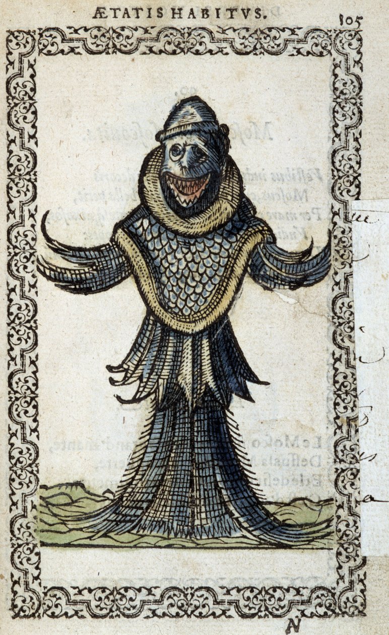 Le monine marin - i "" Habits et effigies"" av Jean Sluperius av Unknown artist