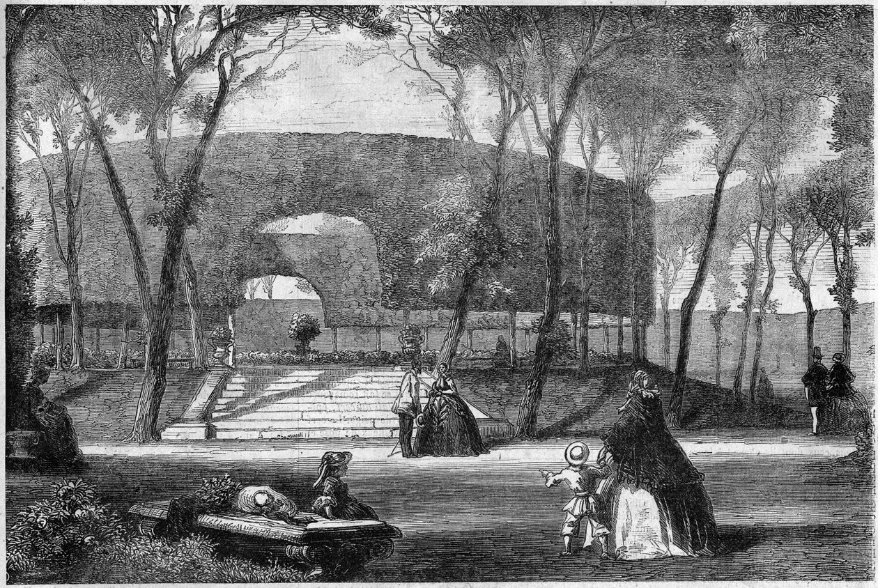 Parken Sceaux om våren - Gravering i "" Le Journal Illustrie"" av Unknown artist