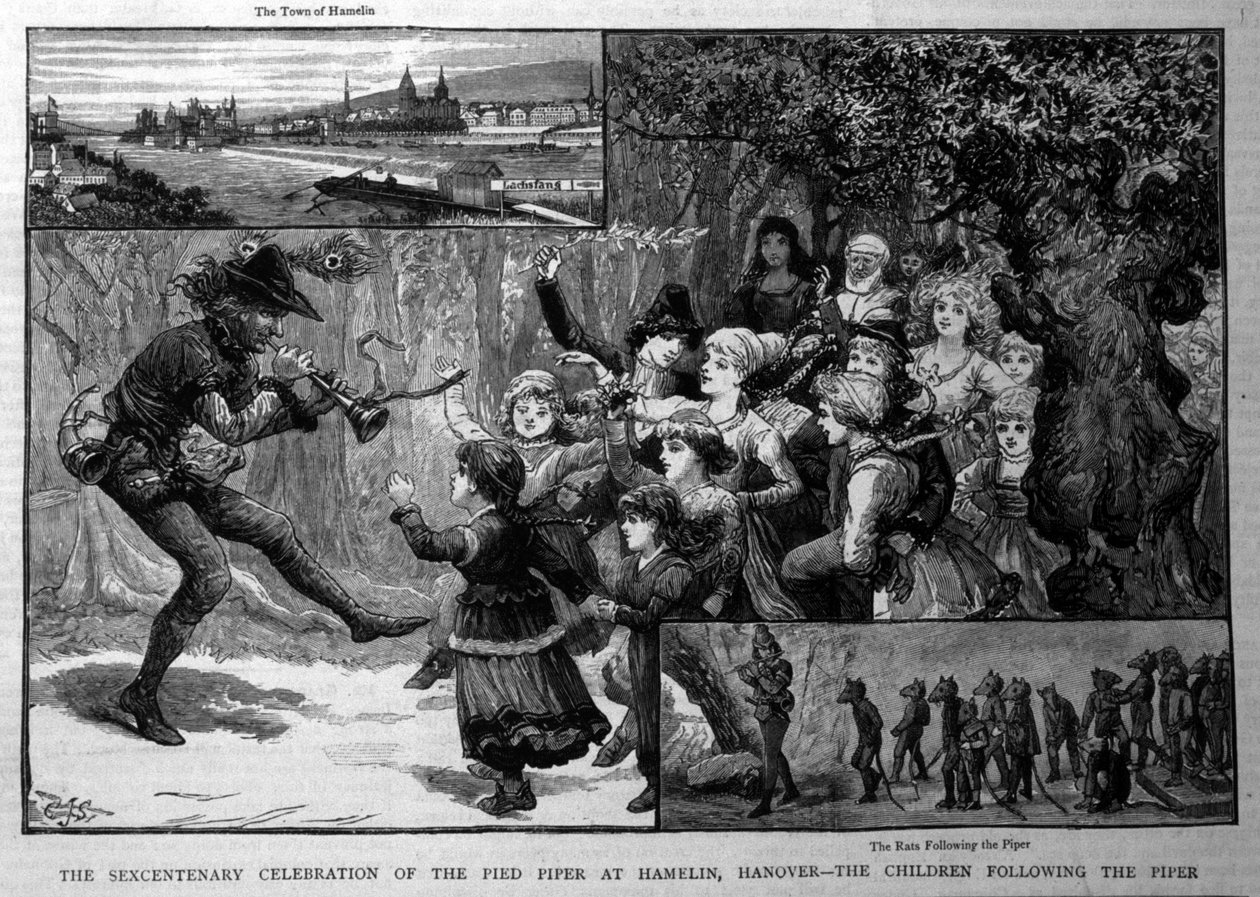 Legenden om "" The Pied Piper of Hamelin "" av Unknown artist