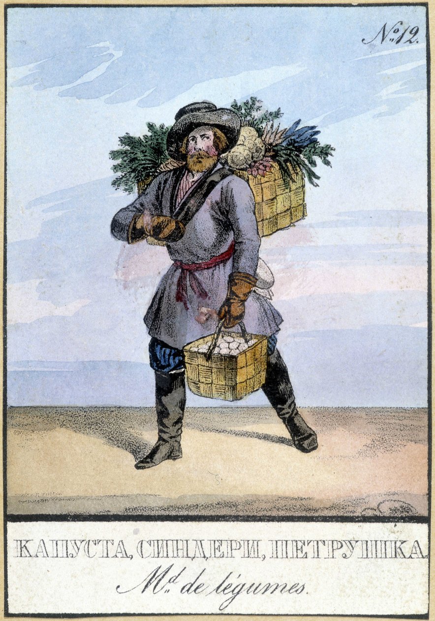 Belgveksthandler i Russland på 1800-tallet. av Unknown artist