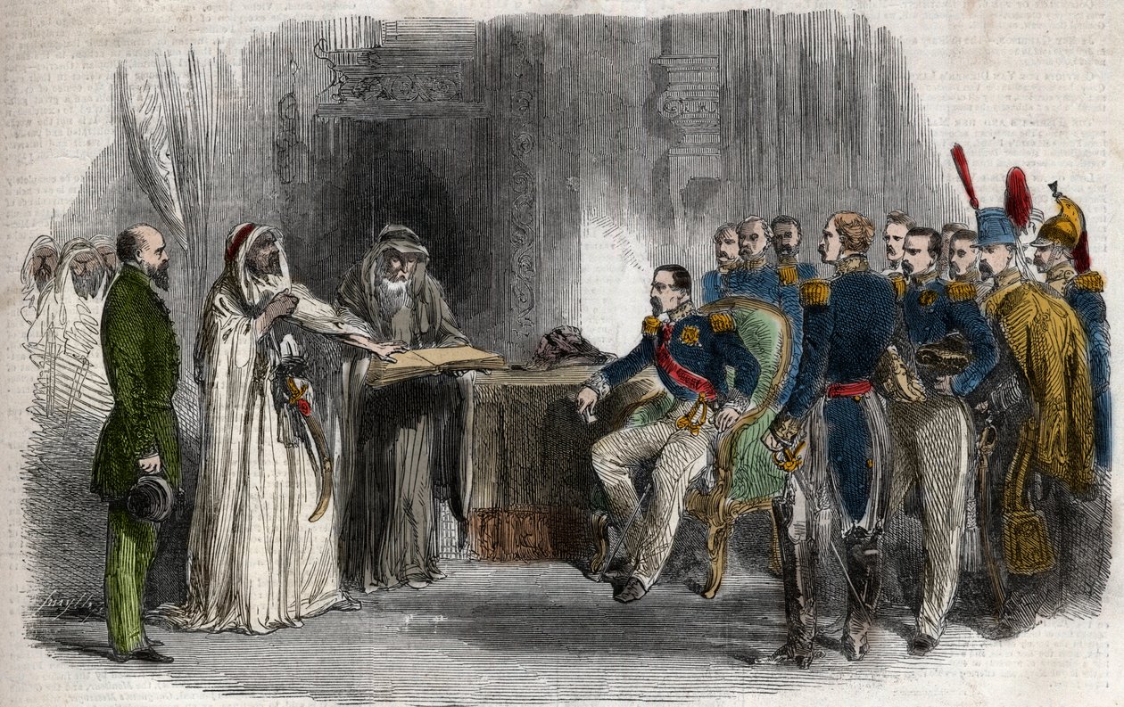 Frigjøring av Abd-el-Kader av Napoleon III fra slottet Amboise av Unknown artist