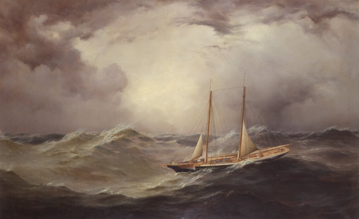 Livonia etter å ha mistet baugspryd midt-Atlanteren, 1871 av Unknown