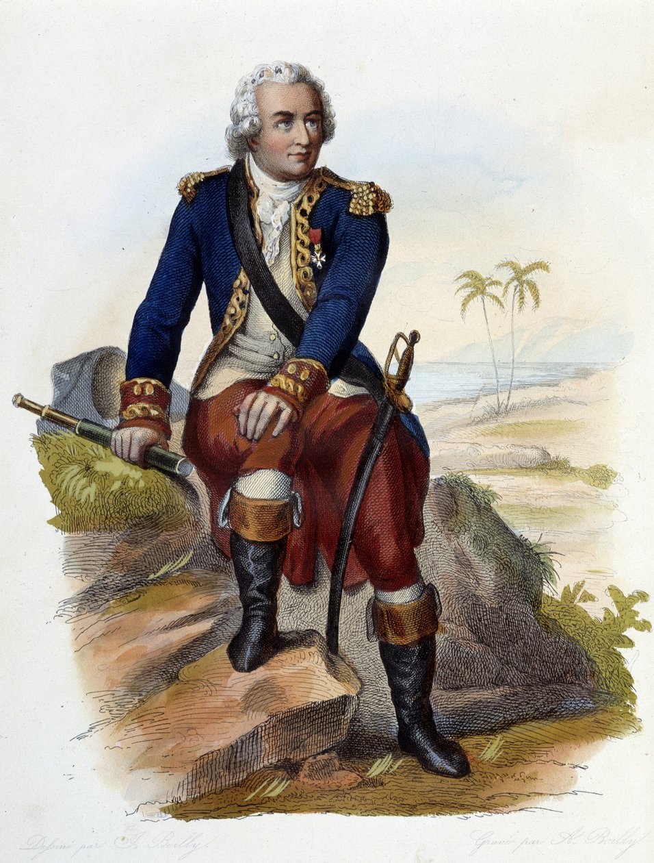 Louis Antoine, greve av Bougainville (1729-1811), fransk navigatør - i Le Plutarque francais, red. Mennechet av Unknown artist