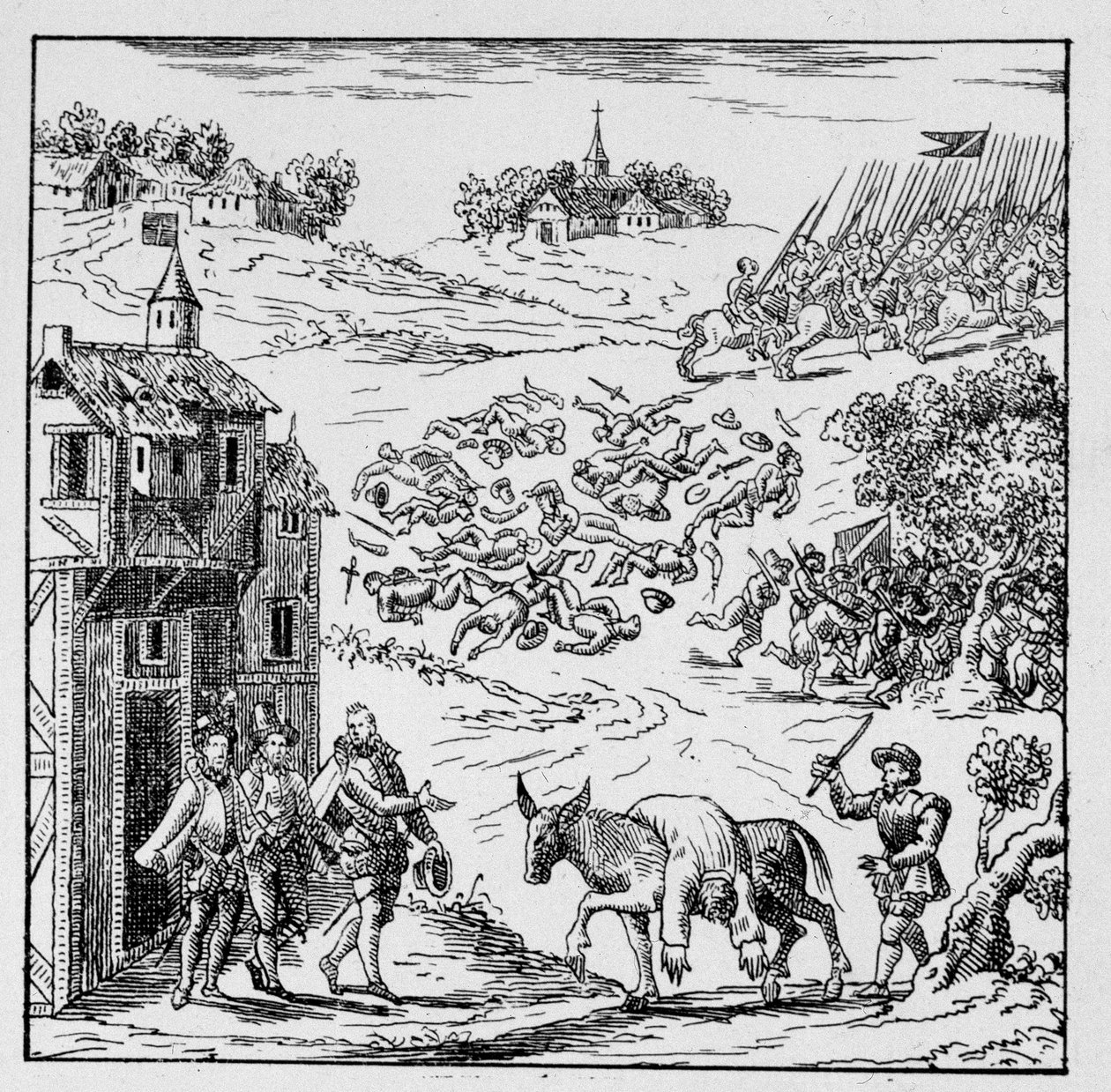Ludvig I av Bourbon, prins av Conde (Bourbon-Conde) (1530-1569) ble drept i kamp og kroppen hans, satt på en anesse, ble brakt til Jarnac, utsatt for synet av hele hæren og deretter solgt til hertugen av Longueville, svogeren hans som fikk ham til å bære av Unknown artist