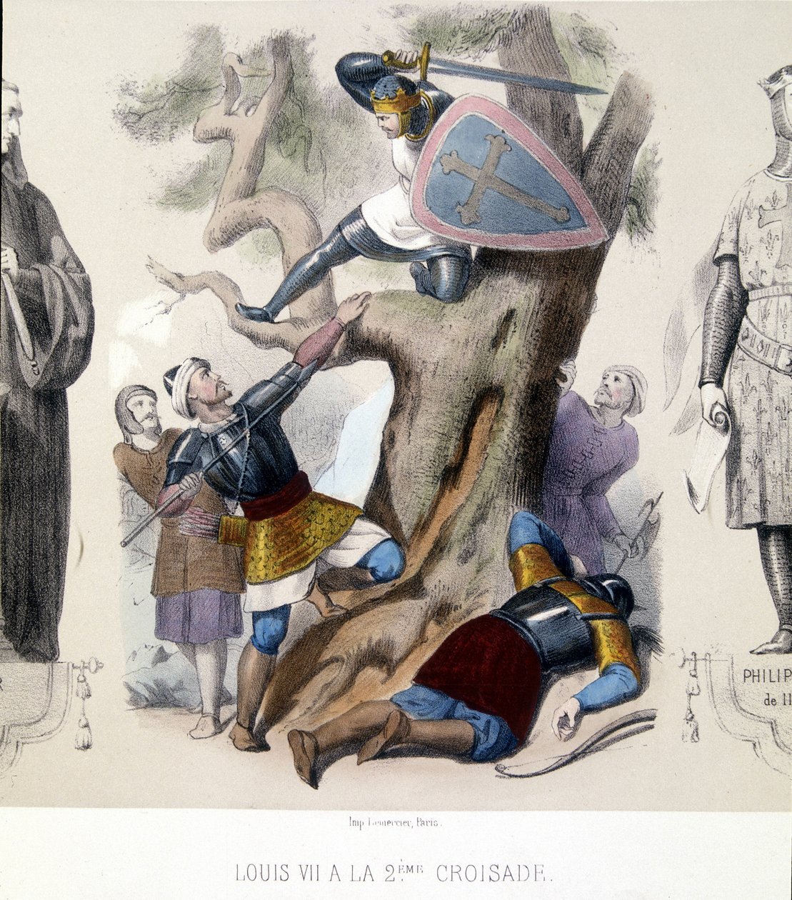 Louis VII den unge (1120/1180), Capetiens direkte under det 2. korstoget (1147/1149). av Unknown artist