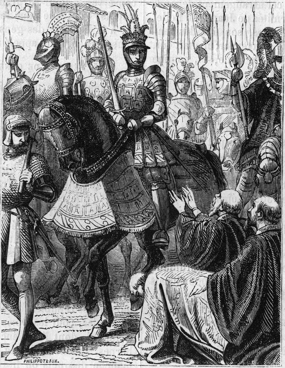 Louis XII (1462-1516) entering Genes (Italy). av Unknown artist