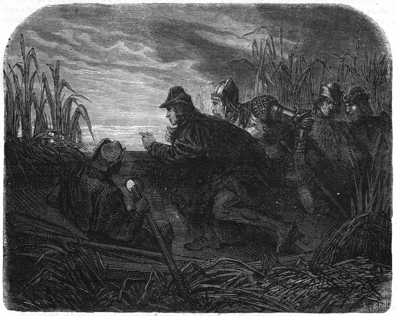 Louis XI forfulgt av et engelsk skip på Garonne (1453). av Unknown artist