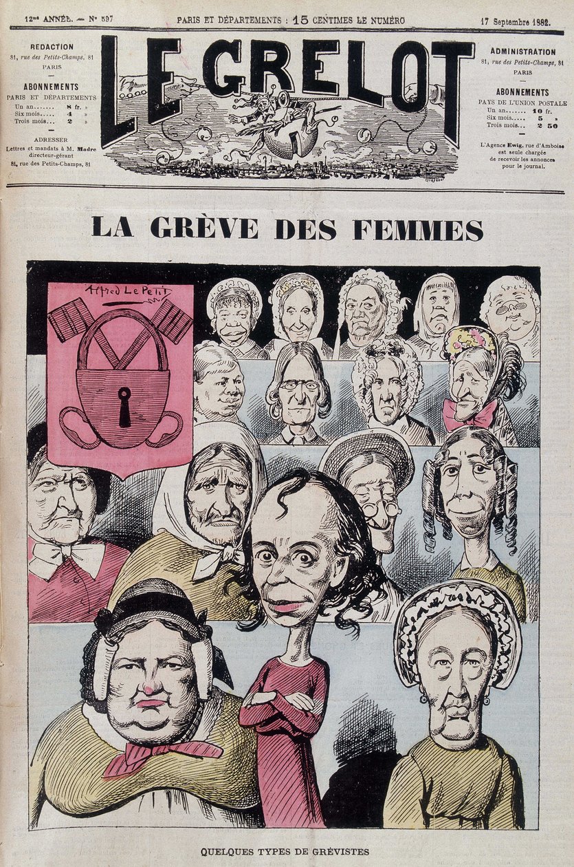 Louise Michel leder en kvinnestreik av Unknown artist