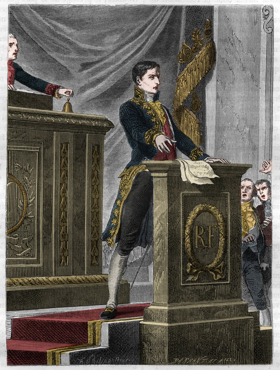Lucien Bonaparte , fransk politiker, snakker i nasjonalforsamlingen om loven for å opprette Æreslegionen, Paris av Unknown artist