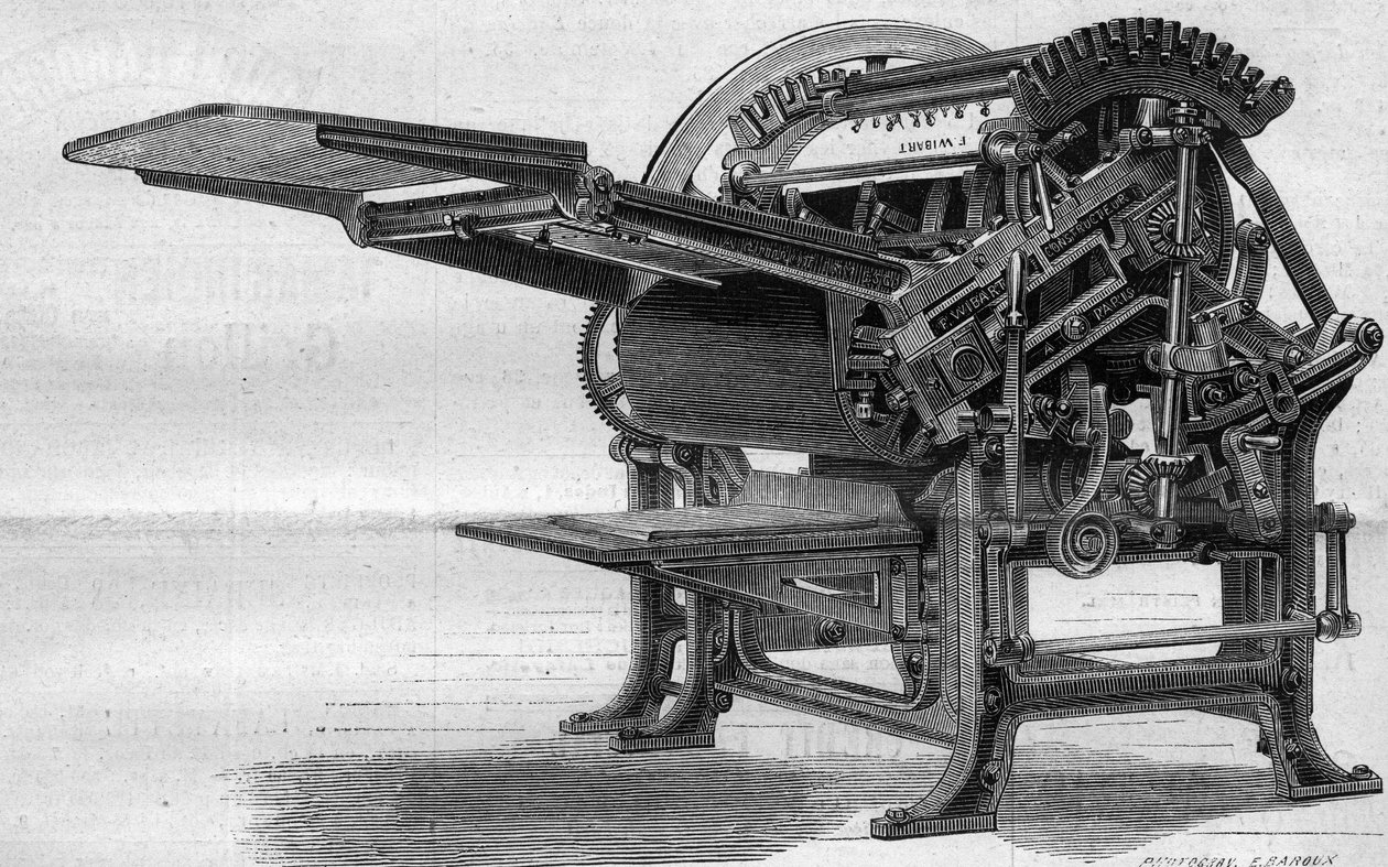 Machine used for zincography av Unknown artist