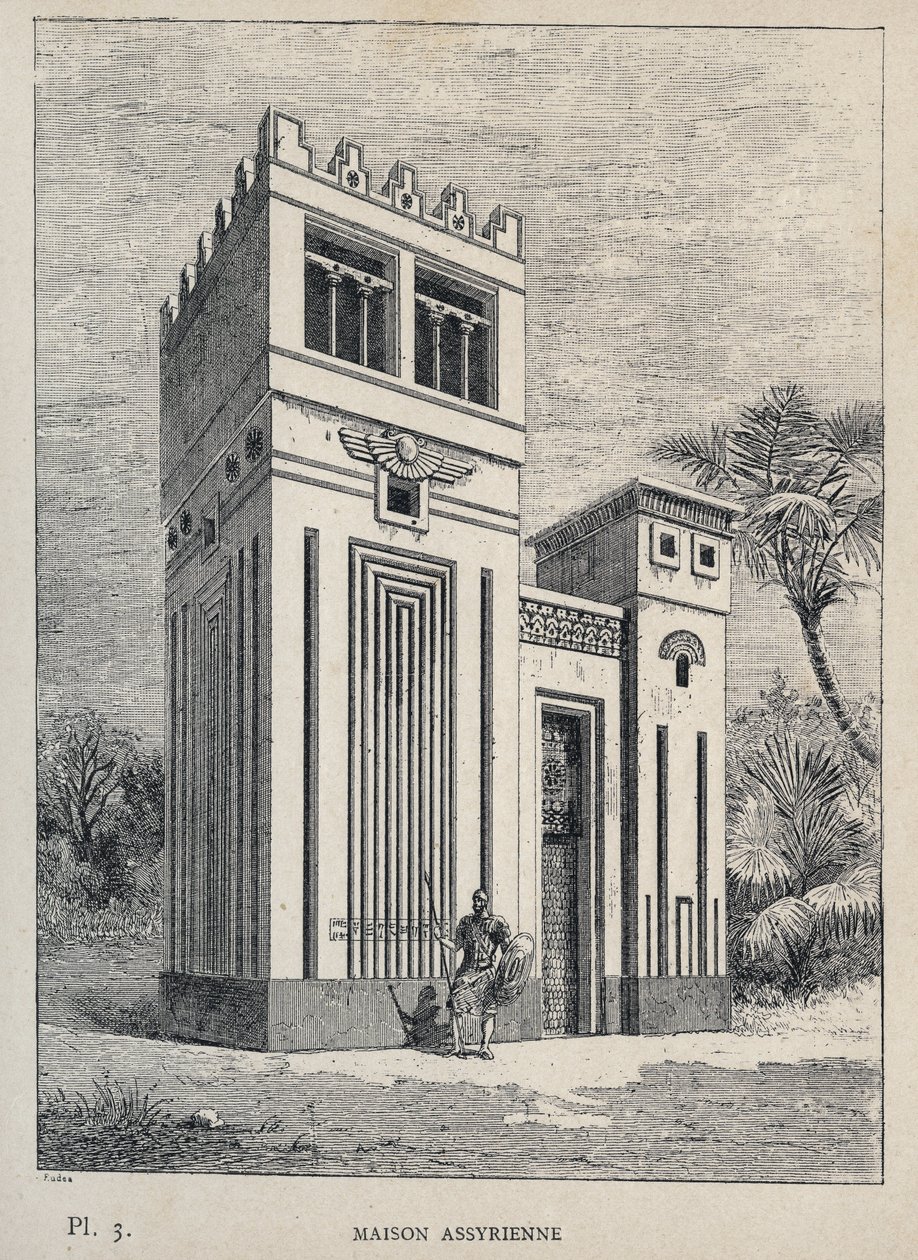 Maison Assyrienne - (Assyrian House, Universal Exhibition, Paris av Unknown artist