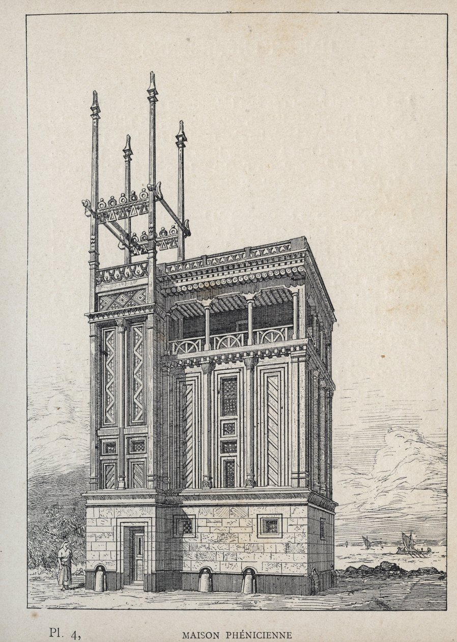 Phoenician House - (Phoenician House, Universal Exhibition, Paris av Unknown artist
