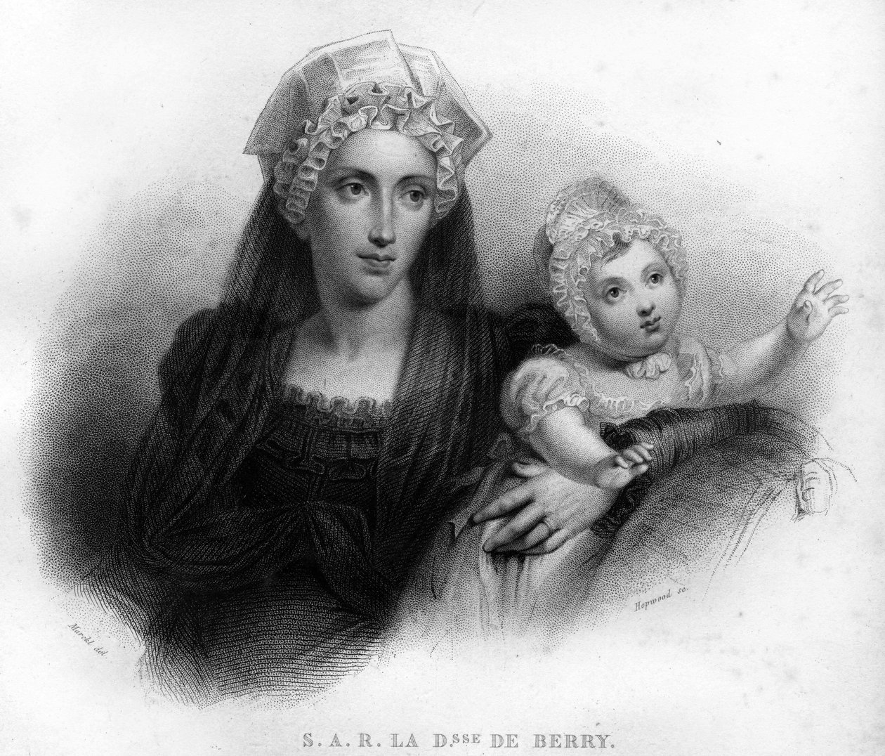 Marie - Caroline of Bourbon Sicily, Duchess of Berry (1798-1870) in widow
