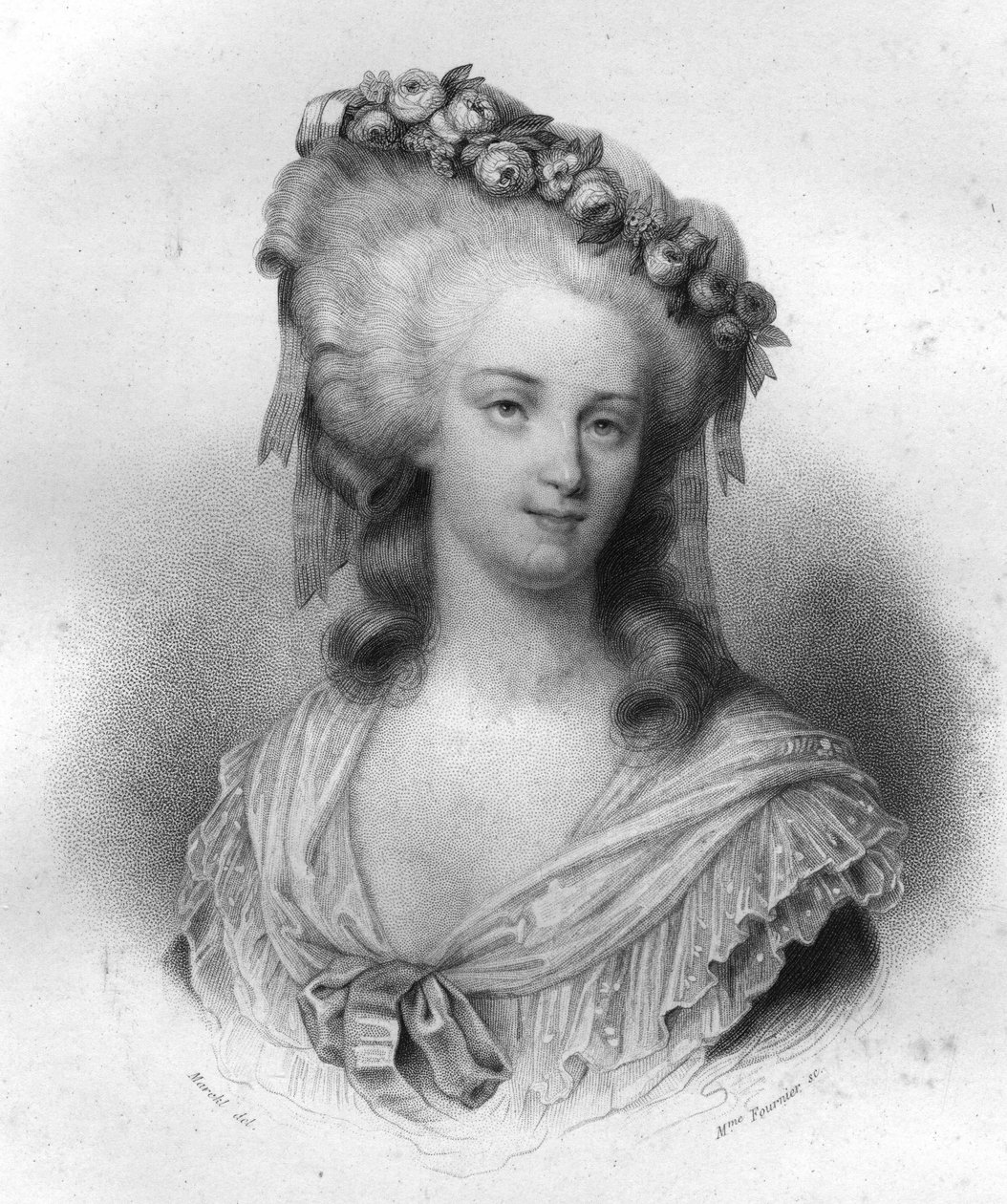 Marie Therese av Savoie Carignan (1749-1792), prinsesse av Lamballe. av Unknown artist