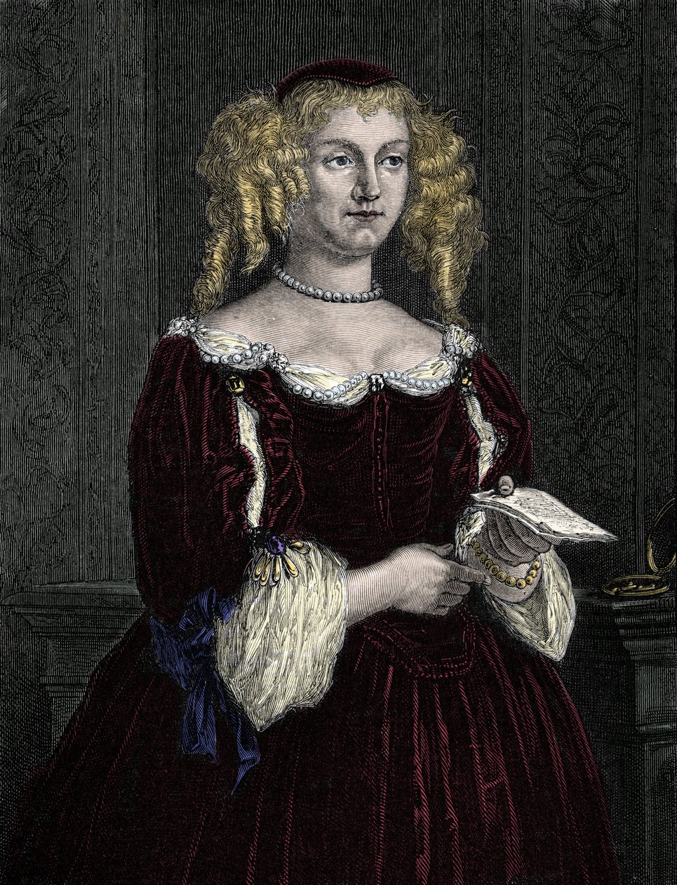 Marie de Rabutin-Chantal (Rabutin Chantal), markis av Sevigne kjent som Madame de Sevigne (1626-1696). Gravering av 1862 i "" The Queens of the World"" av våre første forfattere. Bok utgitt under ledelse av J. G. D. ARMENGAUD. av Unknown artist