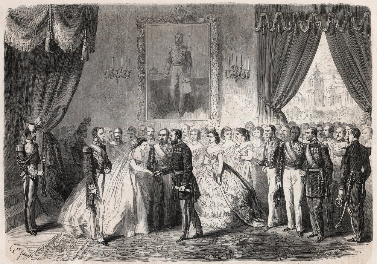 Ekteskap med marskalk Francois Achille Bazaine (Francois-Achille av Unknown artist