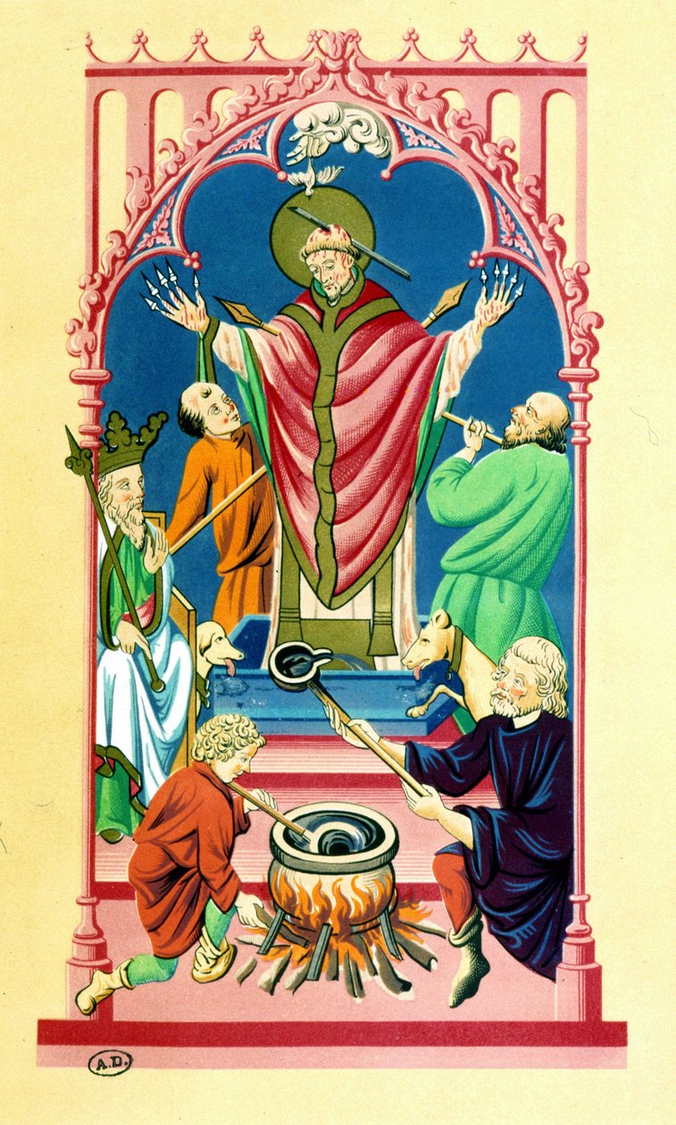 Martyrdom of Saint Benigne - ifølge en miniatyr, rundt 1439. av Unknown artist