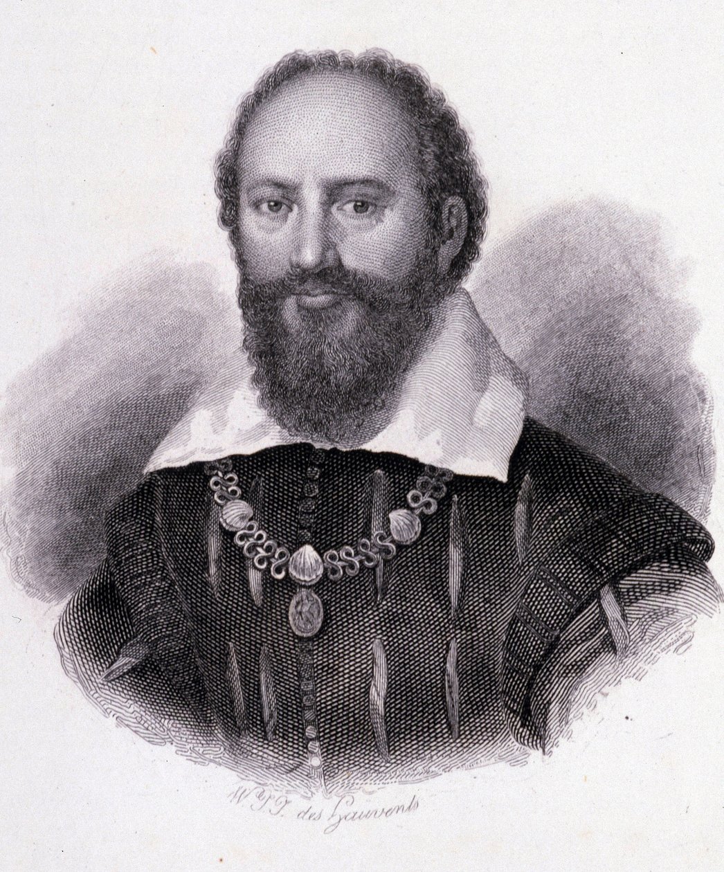 Maximilian av Bethune (1560-1641) hertug av Sully, gravportrett av Unknown artist