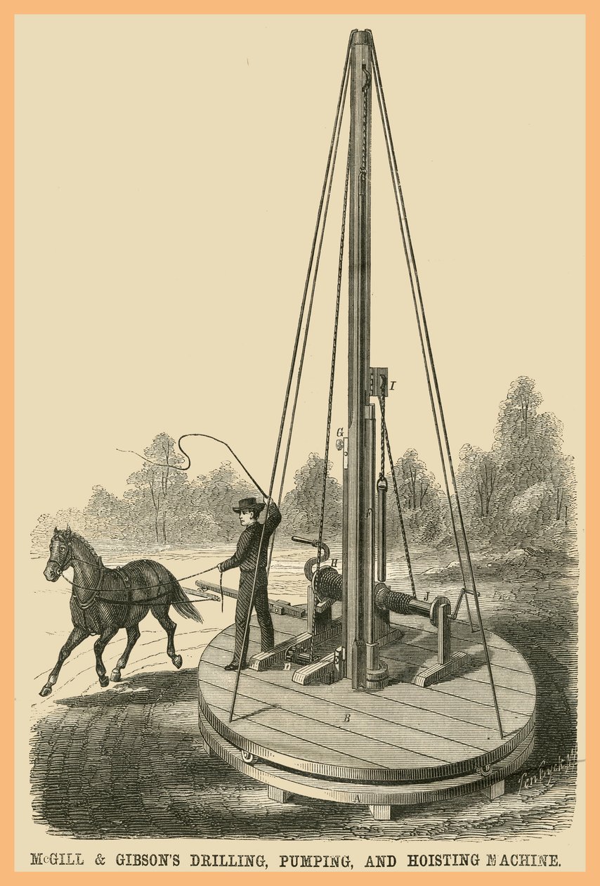 McGill - Gibsons Boring, Pumping - Heisemaskin av Unknown Artist